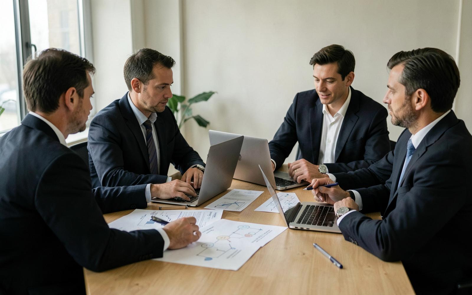 Consultants mapping current-state processes with a client
