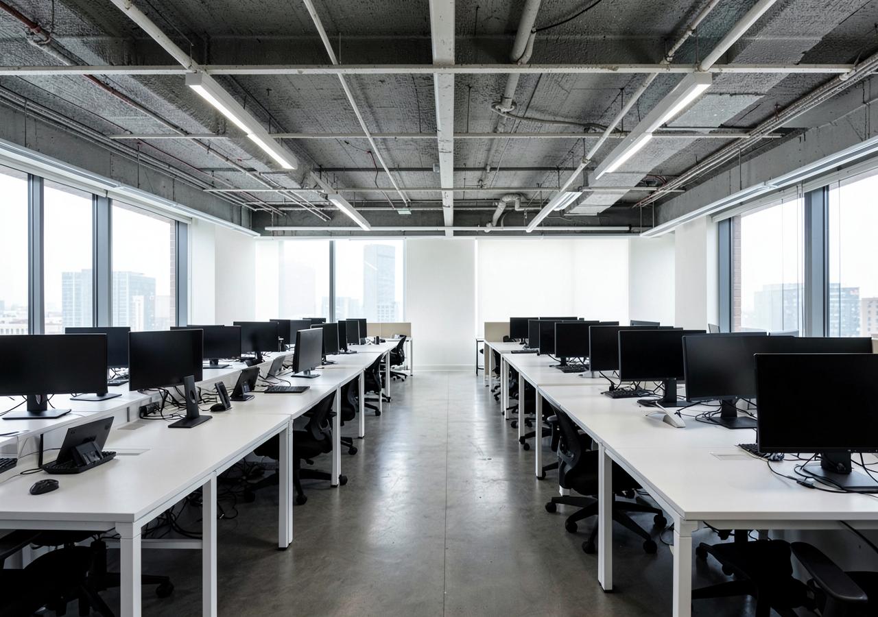 Modern technology company workspace